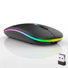 Wireless Bluetooth Mouse LED Rechargeable Silent Slim Mouse for Laptop Desktop picture