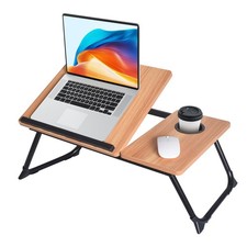XXL Adjustable Lap Desk Sturdy Portable Foldable Laptop Desk Bed Wood picture