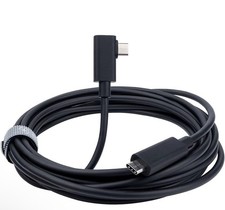 FIBBR USB-C5 Fiber Optic Type-C To Type-C Data Cable Link VR Elbow - Black 15ft picture