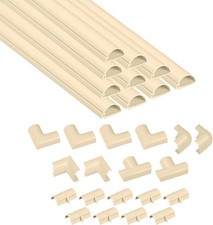 D-Line 157In Cord Cover Kit, Self-Adhesive Wire Hiders, Paintable Cable, Beige picture