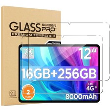 2 PCS For Callsky Android Tablet 12-inch Tempered Glass Screen Protector Saver picture