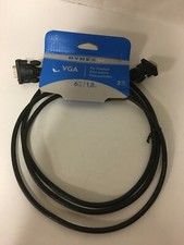 Dynex 6' Ft VGA Display Cable 2 Male Black DX-C102111 picture