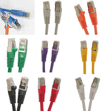 lot 10 x 1'FT cat5'e Network Giga Lan Patch Ethernet Shielded Cable 350Mhz Mold picture