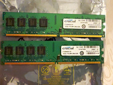 Crucial 2GB 2x1GB DDR2-533 PC2-4200 RAM CT12864AA53E 240-Pin Tested picture