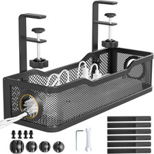 Under Desk Cable Management Tray Clamp Organizer for Wire Cord Office Home No picture