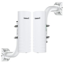 GHz Outdoor Wireless Bridge Kit 3km Point-to-Point WiFi 2x100Mbps Starlink picture