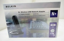 Belkin F5D8055 Wireless N+300Mbps USB Adapter (Black) NIP picture