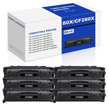 6x 80X Toner for HP CF280X  Laserjet Pro 400 M402n M402dne M425dn M425dw Printer picture