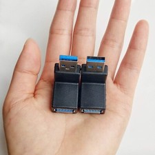 USB 3.0 Type A Male to Female 90 Degree Up Down R / L Angle L Adapter Extension picture