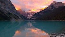 Landscape canada nature mountains sunlight low Custom Gaming Mat Desk picture