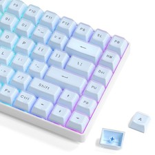 113 PCS Blue Jelly Shine Through OEM Keycaps Fits 60/75/100 Percent Boards picture