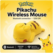 Pokemon Pikachu HDI2022 Silent Wireless Bluetooth Mouse 1200 DPI Yellow picture