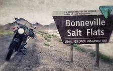 Landscape usa utah signs road motorcycle vehicle north Custom Gaming Mat Desk picture