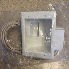 DataComm IN-WALL Flat TV Cable Kit W/Duplex Receptacle (50-6623-WH-KIT) picture