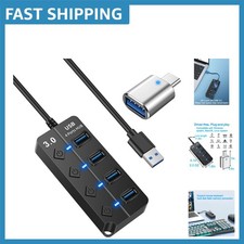 Elegant USB 3.0 Hub with 4 Ports & Individual Switches - Effortless Connectivity picture