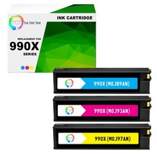 3Pk TCT Premium 990X CMY High Yield Compatible for HP Pro 750 772 Ink Cartridge picture