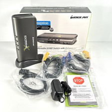 IOGEAR 4-Port Multimedia KVMP Switch w/ Cables Miniview GCS1734 Open Box - READ picture