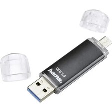 Hama 124000 USB Auxiliary Memory for Smartphone and Tablet Black 64GB USB 3.2 ( picture