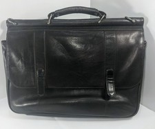 Solo Brown Leather Satchel Messenger Bag fits 16