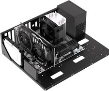 Open Air PC Case, ATX EATX Micro ITX Support, DIY Computer Chassis, Black picture