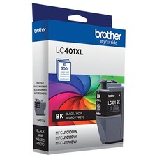 BLACK - BROTHER GENUINE LC401XLBK HIGH YIELD BLACK INK CARTRIDGE picture