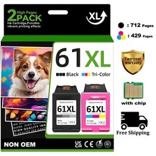 61 XL Black / Color Ink Cartridge For HP ENVY 2547 2548 2549 3050 3000 3050A picture