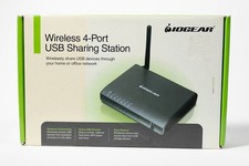 IOGear Wireless 4-port USB Sharing Station GUWIP204 - Original box, cables, disc picture