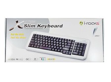 I-Rocks 2-Tone Slim X-SLIM 104 Keys USB PS2 Keyboard Chinese Layout KR-6130 picture