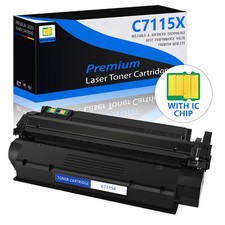 High Yield Toner Cartridge Black For Hp C7115X 15X LaserJet 1200 Series Printer picture