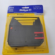 Pelikan Z727 Black Cartridge Ribbons 2 Pack Brother AX, GX, SX Series Typewriter picture