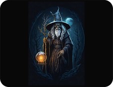 Mr Halloween Witch Crystal Ball Art AI Design  Novelty Mouse Pad Stunning picture