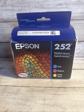New Genuine Epson 252 3pk Combo Ink Cartridges Cyan,Magenta,Yellow  Exp 12/2028 picture