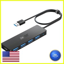Acer ACER-UH501 USB Hub 4 Port USB 3.0 Splitter with Type C Power Port 2ft picture
