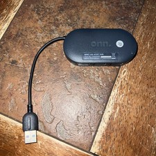 onn. USB 4 Port Hub Black, Model 100009060, 5V Input picture