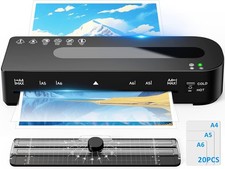 Laminator Machine, A4 Laminators Hot & Cold with 20 Laminating Sheets and picture