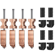 4PCS AD5X Quick-Swap Copper Alloy Hardened Steel Nozzle-0.25/0.4/0.6/0.8mm picture