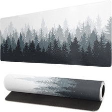 Desk Mat Large Mouse Pad 31.5x11.8 Inch XL Non-Slip Fog Misty Forest picture