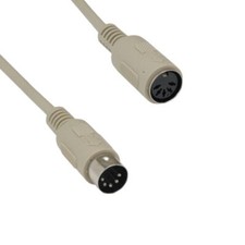[Lot10] 6Ft DIN5 5 Pin Male to Female Extension Cord Shielded AT Keyboard to PC picture