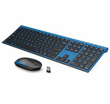 VssoPlor VXK15-1 Wireless Rechargeable Ultra Slim Keyboard Mouse Combo USB picture