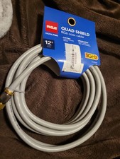 New RCA DH12QCE Quad Shield RG6 12 Feet 3.6 Meter Coax Cable 3GHz Digital Plus picture