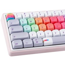 MOA Profile Keycaps 131 Keys Gray Rainbow Candy PBT Custom Keycap Set picture