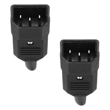 AC110-250V 10A Male IEC320 C14 Power Socket 3 Terminal Panel Mount 2 Pcs picture