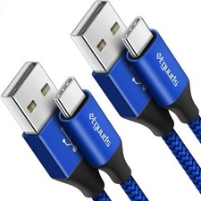 Long USB C Cable [12ft, 2-Pack], etguuds Fast Charging A to 12ft, Blue  picture