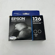 Epson 126 2 Black Noir High Capacity Inkjet Cartridges Expired 2/2024 picture