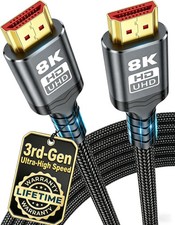 10K 8K HDMI Cable 10FT, 48Gbps Gold-Plated Ultra High Speed Military Grade Nylon picture