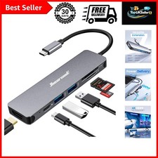 7-in-1 USB C Hub, USB C Dongle Compatible for MacBook, Space Gray picture