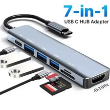 5 Port USB C Hub 4K HDMI PD Fast Charge USB 3.0 2.0 Dock MacBook iPad picture