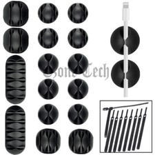 26PCS Cable Clips Cord Management Wire Tie Holder Organizer Clamps Self-Adhesive picture