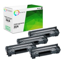 TCT 4 Black CB436A 36A Laser Toner Cartridges For HP LaserJet P1505 M1522 picture