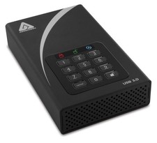 Apricorn ADT3PL2564000 Aegis Padlock DT 4TB External HDD Black picture